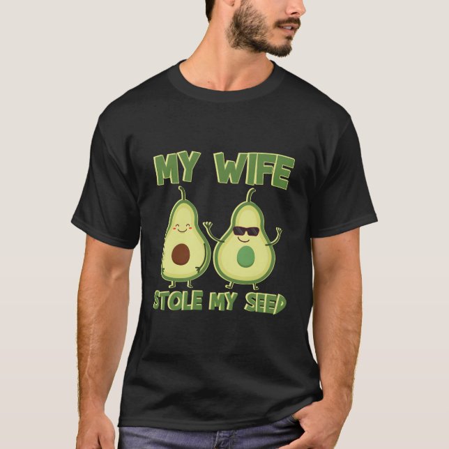 Pregnant Keto Avocado Funny Expecting Dad Ketogeni T-Shirt (Front)