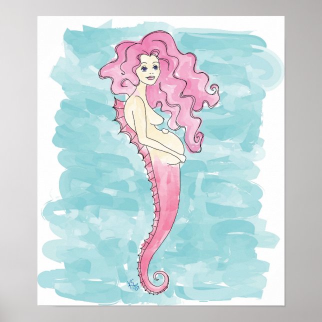 pregnant mermaid print (Front)