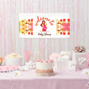 Pregnant Mom Baby Shower Banner