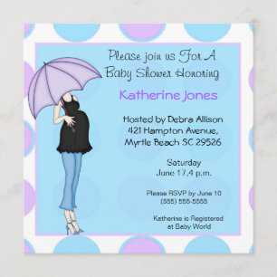 Pregnant Mom Baby Shower Invitation