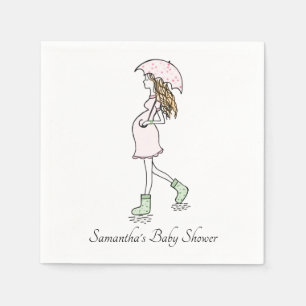 Pregnant Mom Baby Shower  Napkin