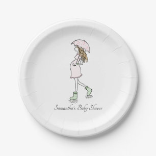Pregnant Mom Baby Shower  Paper Plate