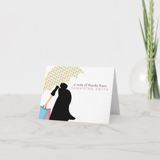 Pregnant Mom Baby Shower Thank You Notes (Front)