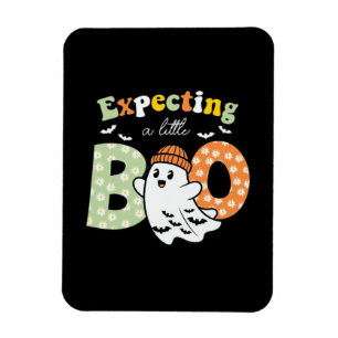 Pregnant Mom To Be Little Boo Funny Halloween Desi Magnet