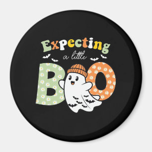 Pregnant Mom To Be Little Boo Funny Halloween Desi Magnet