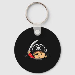 Pregnant pirate Halloween toddler mom pregnancy  Keychain