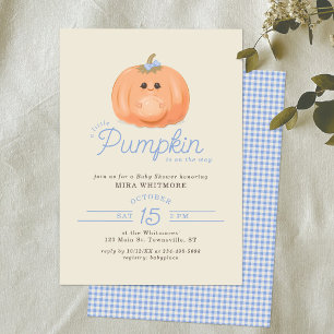 Pregnant Pumpkin Baby Shower Little Pumpkin Invitation