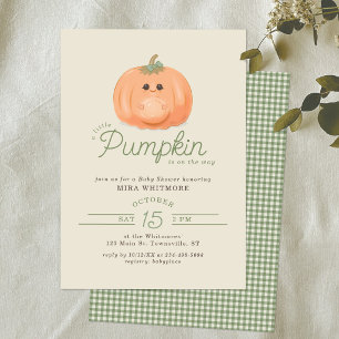 Pregnant Pumpkin Baby Shower Little Pumpkin Invitation