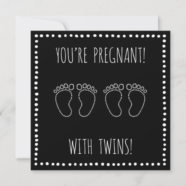 Pregnant with Twins! - Greeting Card (Front)