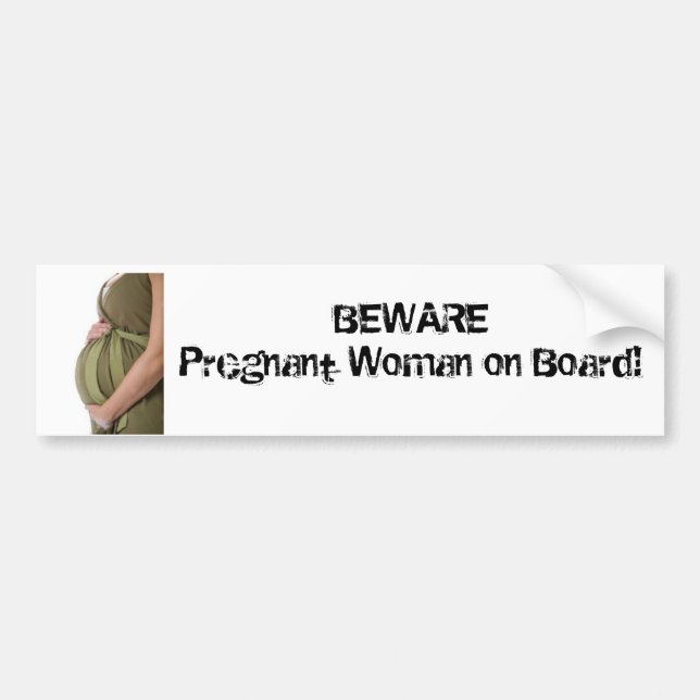 Pregnant Woman Bumper Sticker (Front)