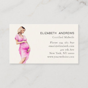 Pregnant woman Illustration, simply  Business Card