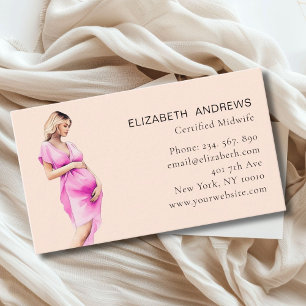 Pregnant woman Illustration, simply  Business Card