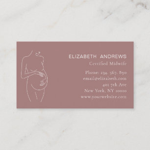 Pregnant woman Illustration, simply modern  Busine Business Card