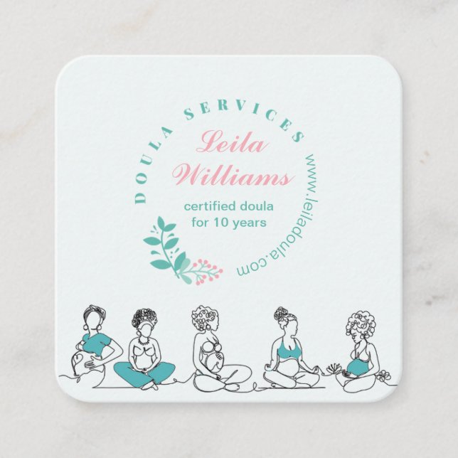 pregnant women doula business card (Front)