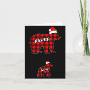 Pregnant Women Mom Mama Bear Pregnancy Christmas P Card