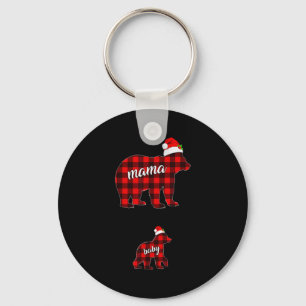 Pregnant Women Mom Mama Bear Pregnancy Christmas P Keychain
