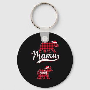 Pregnant Women Mom Mama Bear Pregnancy Christmas P Keychain