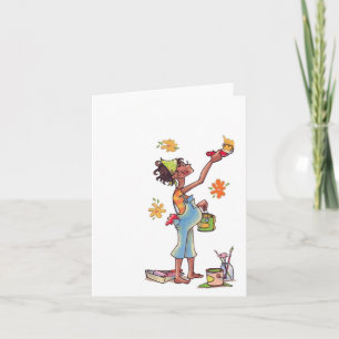 Pregnant Women Painting Notecard