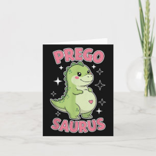 Pregosaurus Cute Retro Mommy Dinosaur Pregnancy An Card