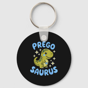 Pregosaurus Cute Retro Mommy Dinosaur Pregnancy An Keychain