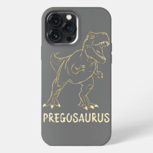 Pregosaurus Funny Pregnancy Announcement Dino Mom iPhone 13 Pro Max Case
