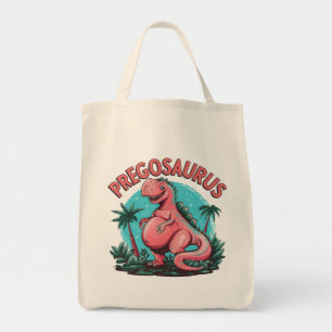 Pregosaurus Funny Pregnancy Announcement Dino Mom Tote Bag