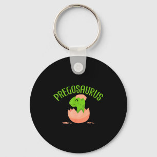 Pregosaurus Preggo Saurus Pregnant Women Dino Love Keychain