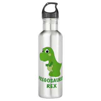 Pregosaurus Rex Pregnant T-Rex Cute Dinosaur 710 Ml Water Bottle