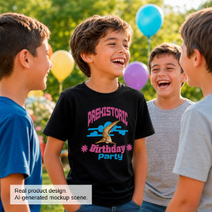 Prehistoric Birthday Party Funny Pterodactyl T-Shirt