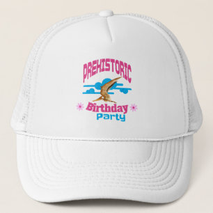 Prehistoric Birthday Party Funny Pterodactyl Trucker Hat