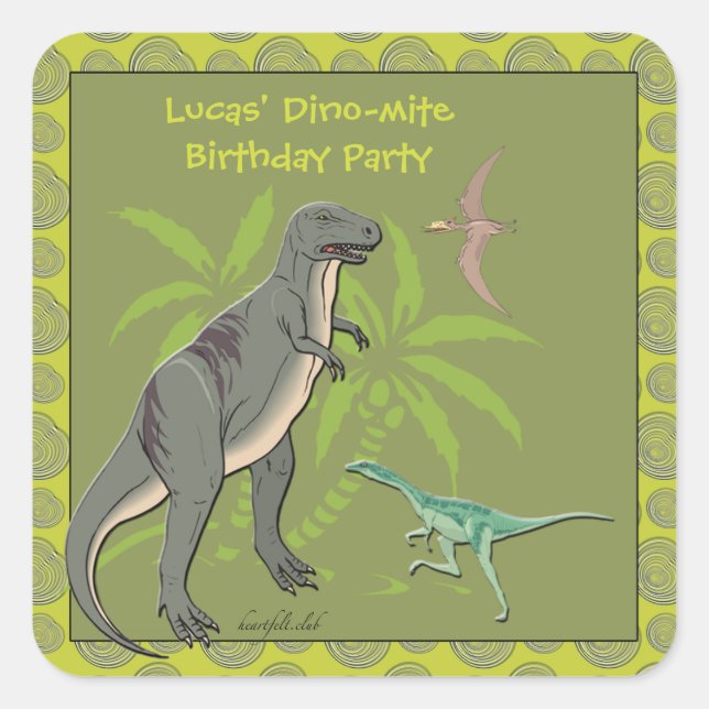 Prehistoric Creatures Dinosaur Stickers (Front)