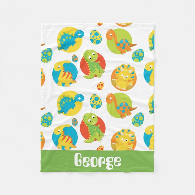 Prehistoric Dinosaur pattern baby blanket (Front)