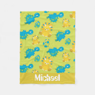 Prehistoric dinosaur pattern baby boy blanket