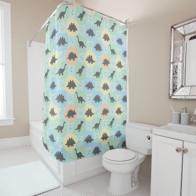 Prehistoric Dinosaur Silhouette Seamless Pattern (In Situ)