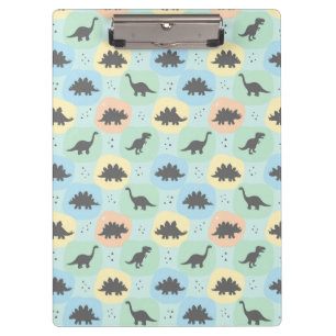 Prehistoric Dinosaur Silhouette Seamless Pattern Clipboard
