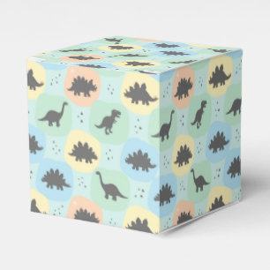 Prehistoric Dinosaur Silhouette Seamless Pattern Favor Box