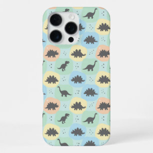 Prehistoric Dinosaur Silhouette Seamless Pattern iPhone 16 Pro Max Case