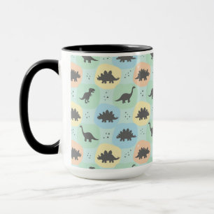 Prehistoric Dinosaur Silhouette Seamless Pattern Mug