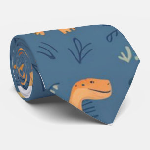 prehistoric Dinosaur t-rex pattern  Tie
