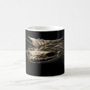 Prehistoric Fish Skull Grunge Dark Art Coffee Mug