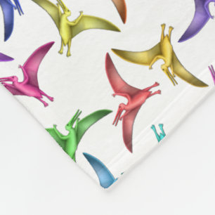 Prehistoric Flying Pterodactyls Fleece Blanket