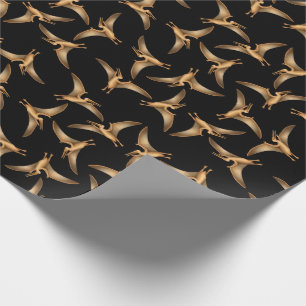 Prehistoric Flying Pterodactyls Wrapping Paper