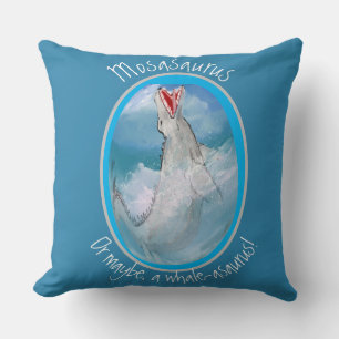 Prehistoric Giant Water Lizard, - Masasaurus  Thro Throw Pillow