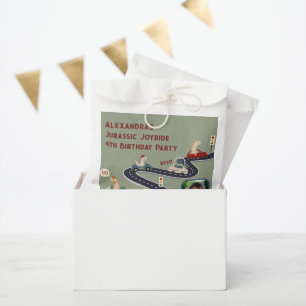 Prehistoric Groups of Colourful Dinosaurs Driving Favour Bag