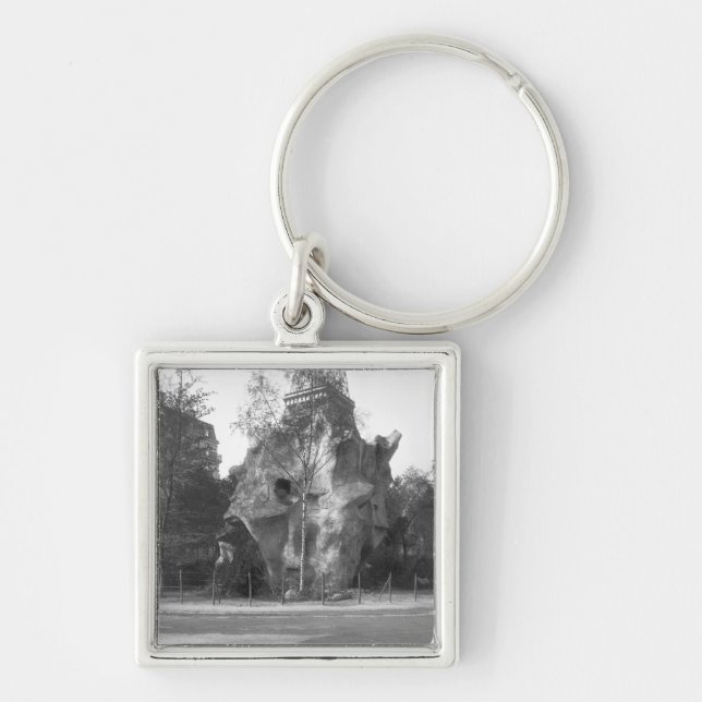 Prehistoric house keychain (Front)