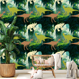 Prehistoric Jungle Dinosaurs Wallpaper