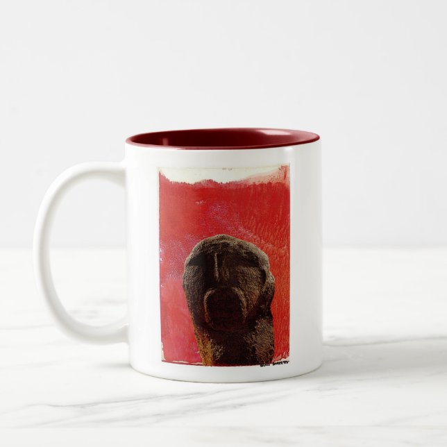 Prehistoric Man, RISE AND SHINE Two-Tone Coffee Mug (Left)