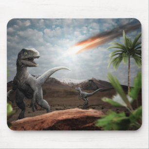 Prehistoric Meteor Strike Mouse Pad