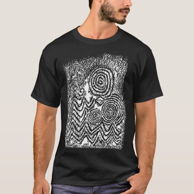 Prehistoric stone carvings from Newgrange, Ireland T-Shirt (Front)
