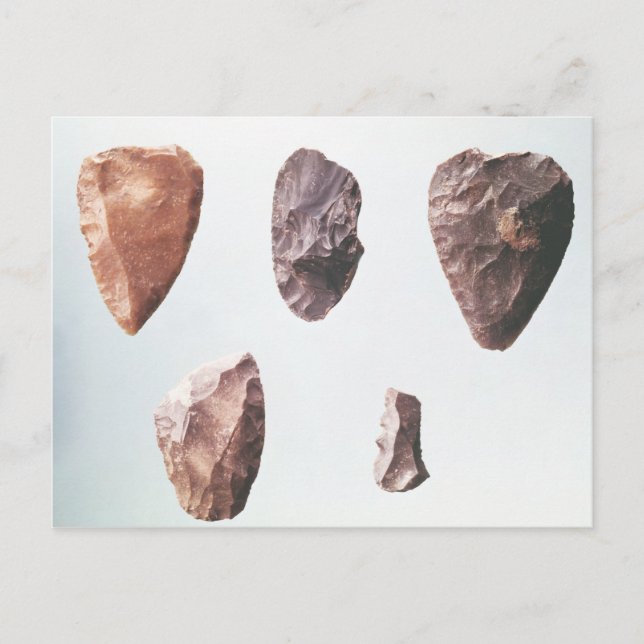 Prehistoric stone tools, from Grotte de Postcard (Front)